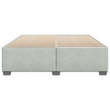 Cadre de lit sans matelas gris clair 180x200 cm velours