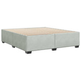 Cadre de lit sans matelas gris clair 180x200 cm velours