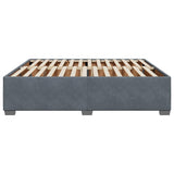 Cadre de lit sans matelas gris foncé 180x200 cm velours