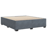 Cadre de lit sans matelas gris foncé 180x200 cm velours