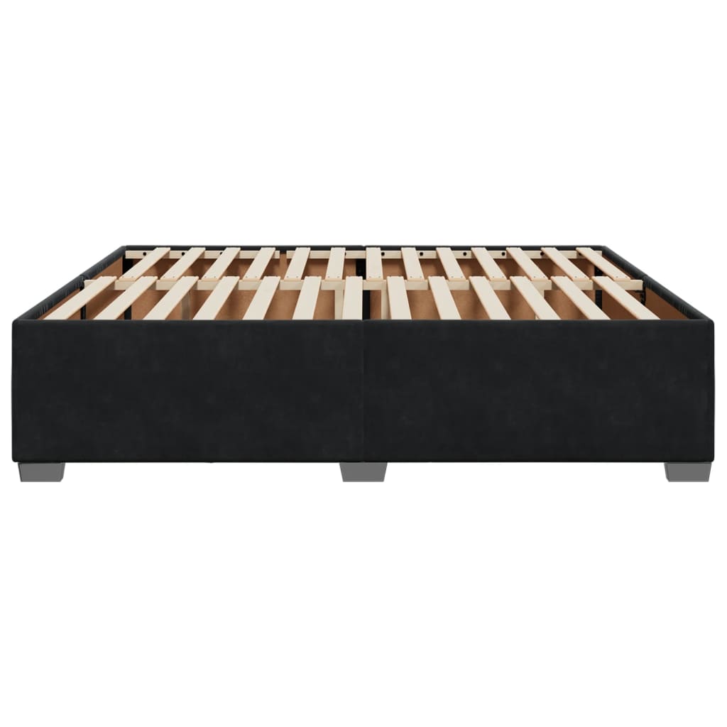 Cadre de lit sans matelas noir 180x200 cm velours