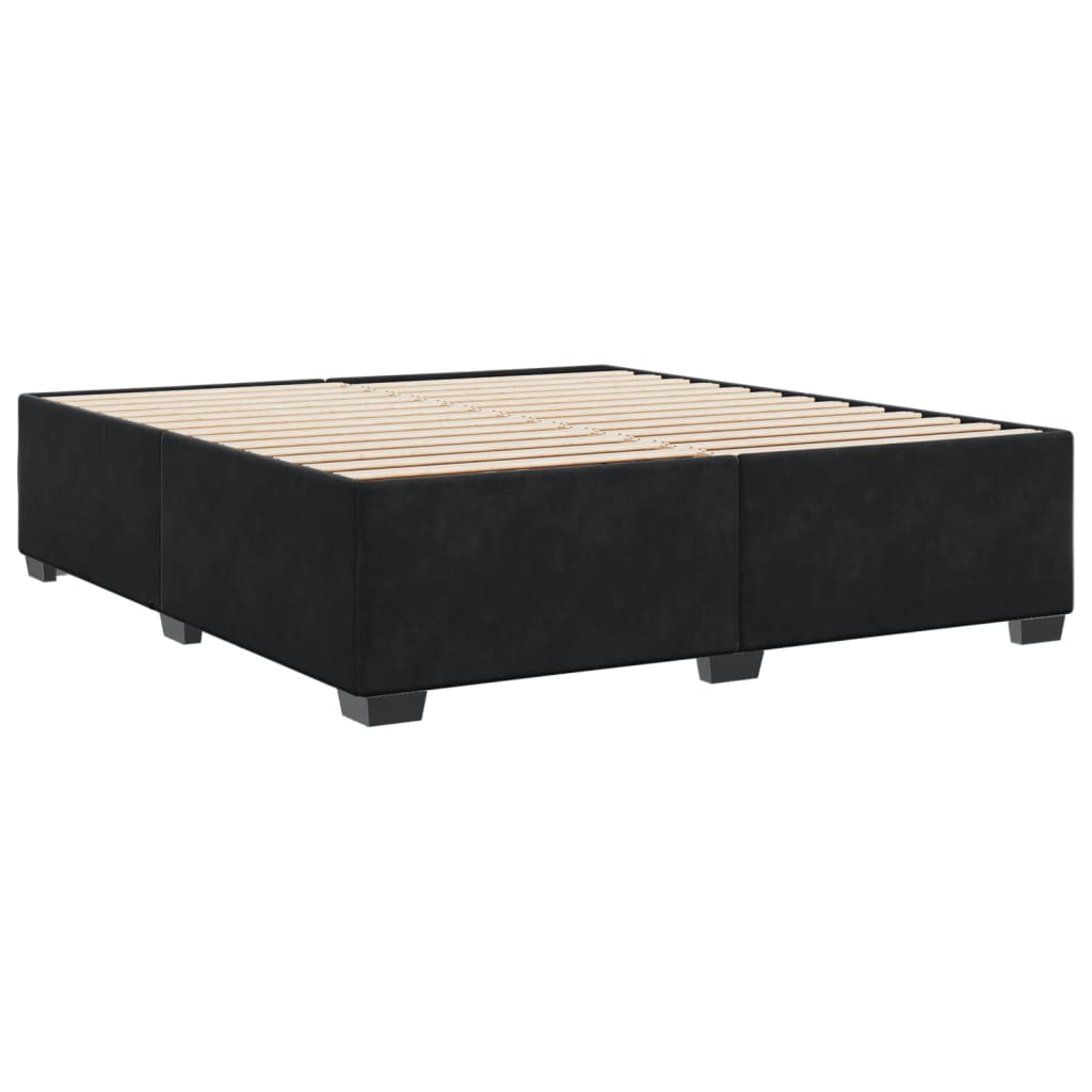 Cadre de lit sans matelas noir 180x200 cm velours