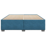 Bed frame without mattress blue 180x200 cm velvet