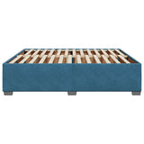 Bed frame without mattress blue 180x200 cm velvet