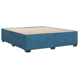 Bed frame without mattress blue 180x200 cm velvet