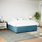 Bed frame without mattress blue 180x200 cm velvet