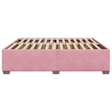 Cadre de lit sans matelas rose 180x200 cm velours