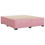 Cadre de lit sans matelas rose 180x200 cm velours