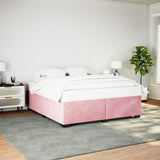 Cadre de lit sans matelas rose 180x200 cm velours