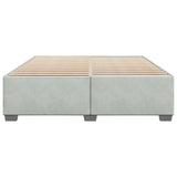 Cadre de lit sans matelas gris clair 200x200 cm velours