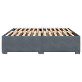 Cadre de lit sans matelas gris foncé 200x200 cm velours