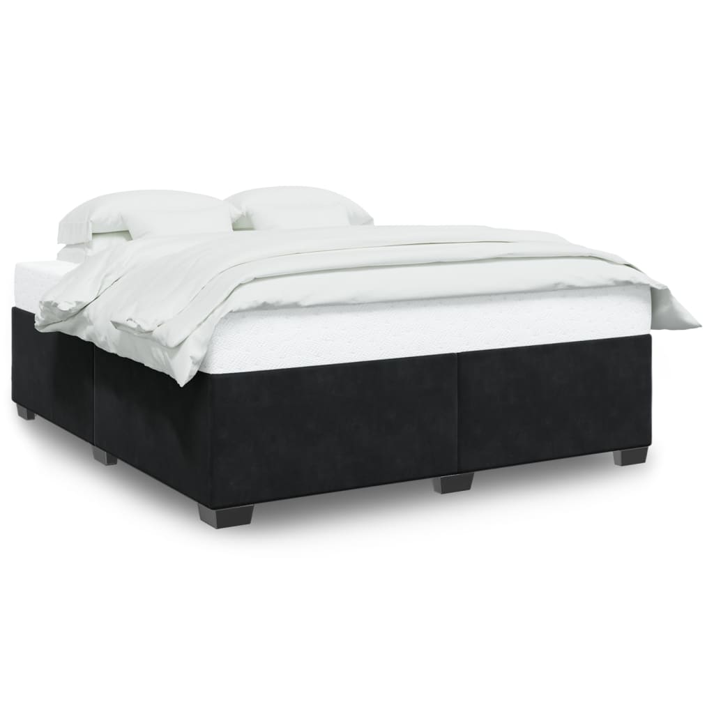 Cadre de lit sans matelas noir 200x200 cm velours