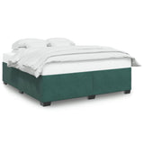 Cadre de lit sans matelas vert foncé 200x200 cm velours