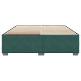 Cadre de lit sans matelas vert foncé 200x200 cm velours