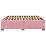 Cadre de lit sans matelas rose 200x200 cm velours