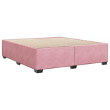 Cadre de lit sans matelas rose 200x200 cm velours