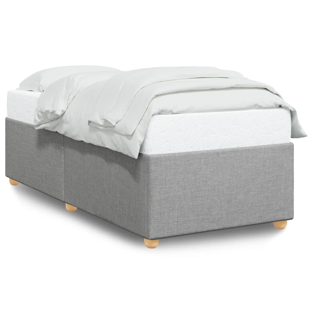 Cadre de lit sans matelas gris clair 80x200 cm tissu