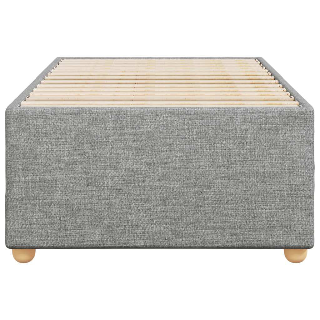 Cadre de lit sans matelas gris clair 80x200 cm tissu