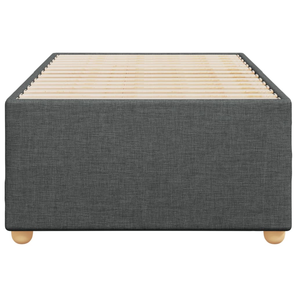 Cadre de lit sans matelas gris foncé 80x200 cm tissu