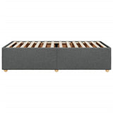 Cadre de lit sans matelas gris foncé 80x200 cm tissu