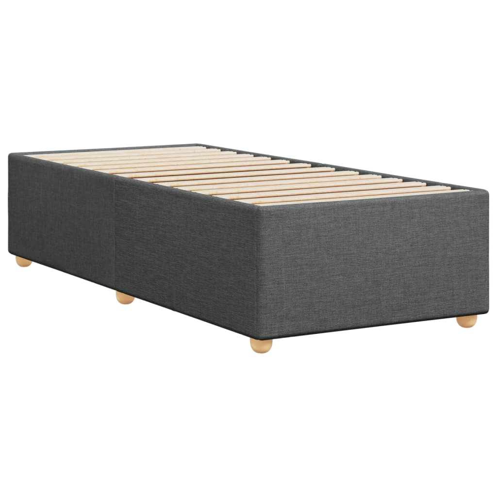 Cadre de lit sans matelas gris foncé 80x200 cm tissu