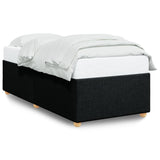 Cadre de lit sans matelas noir 80x200 cm tissu