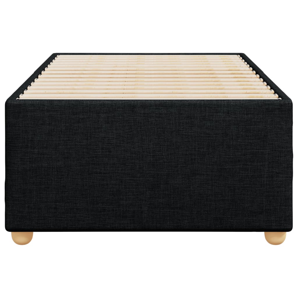 Cadre de lit sans matelas noir 80x200 cm tissu