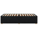 Cadre de lit sans matelas noir 80x200 cm tissu