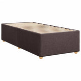 Cadre de lit sans matelas marron foncé 80x200 cm tissu