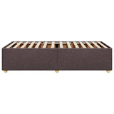 Cadre de lit sans matelas marron foncé 80x200 cm tissu