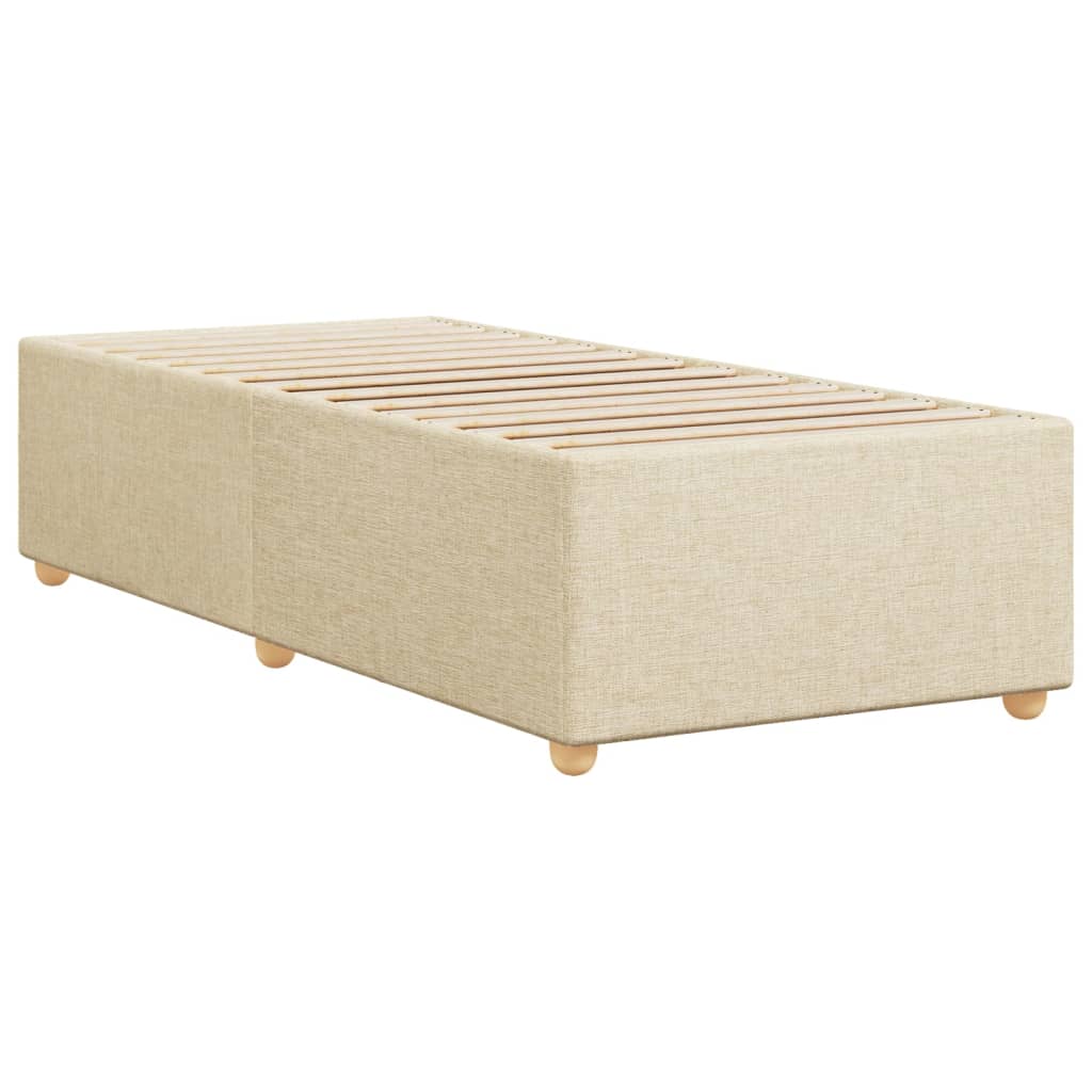 Cadre de lit sans matelas crème 80x200 cm tissu