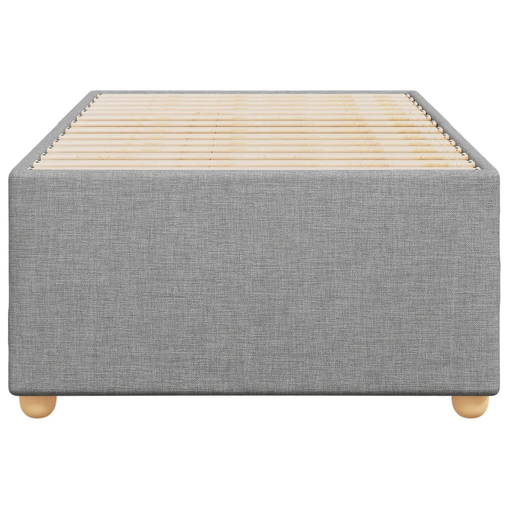 Cadre de lit sans matelas gris clair 90x190 cm tissu