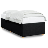 Cadre de lit sans matelas noir 90x190 cm tissu