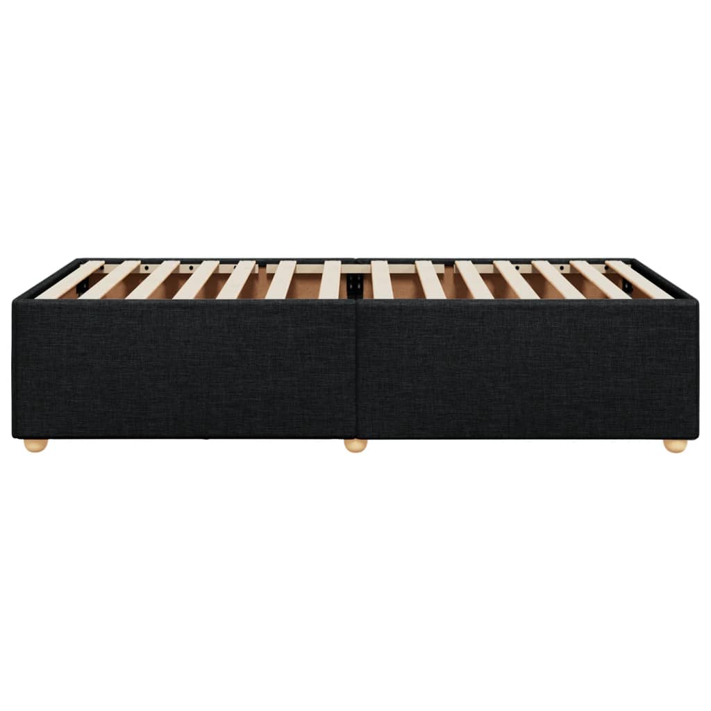 Cadre de lit sans matelas noir 90x190 cm tissu