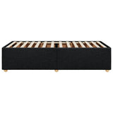 Cadre de lit sans matelas noir 90x190 cm tissu