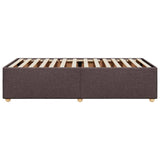 Cadre de lit sans matelas marron foncé 90x190 cm tissu