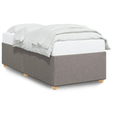 Cadre de lit sans matelas taupe 90x190 cm tissu