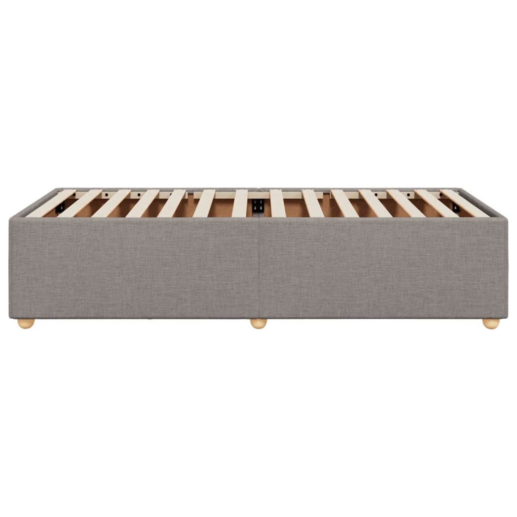 Cadre de lit sans matelas taupe 90x190 cm tissu