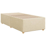 Cadre de lit sans matelas crème 90x190 cm tissu