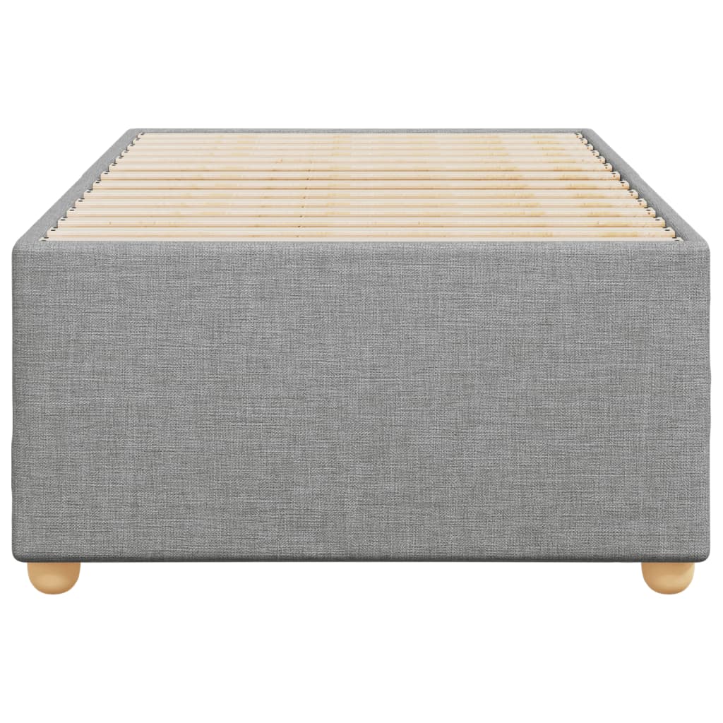 Cadre de lit sans matelas gris clair 90x200 cm tissu