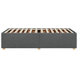 Cadre de lit sans matelas gris foncé 90x200 cm tissu