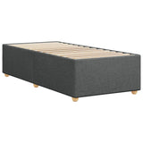 Cadre de lit sans matelas gris foncé 90x200 cm tissu