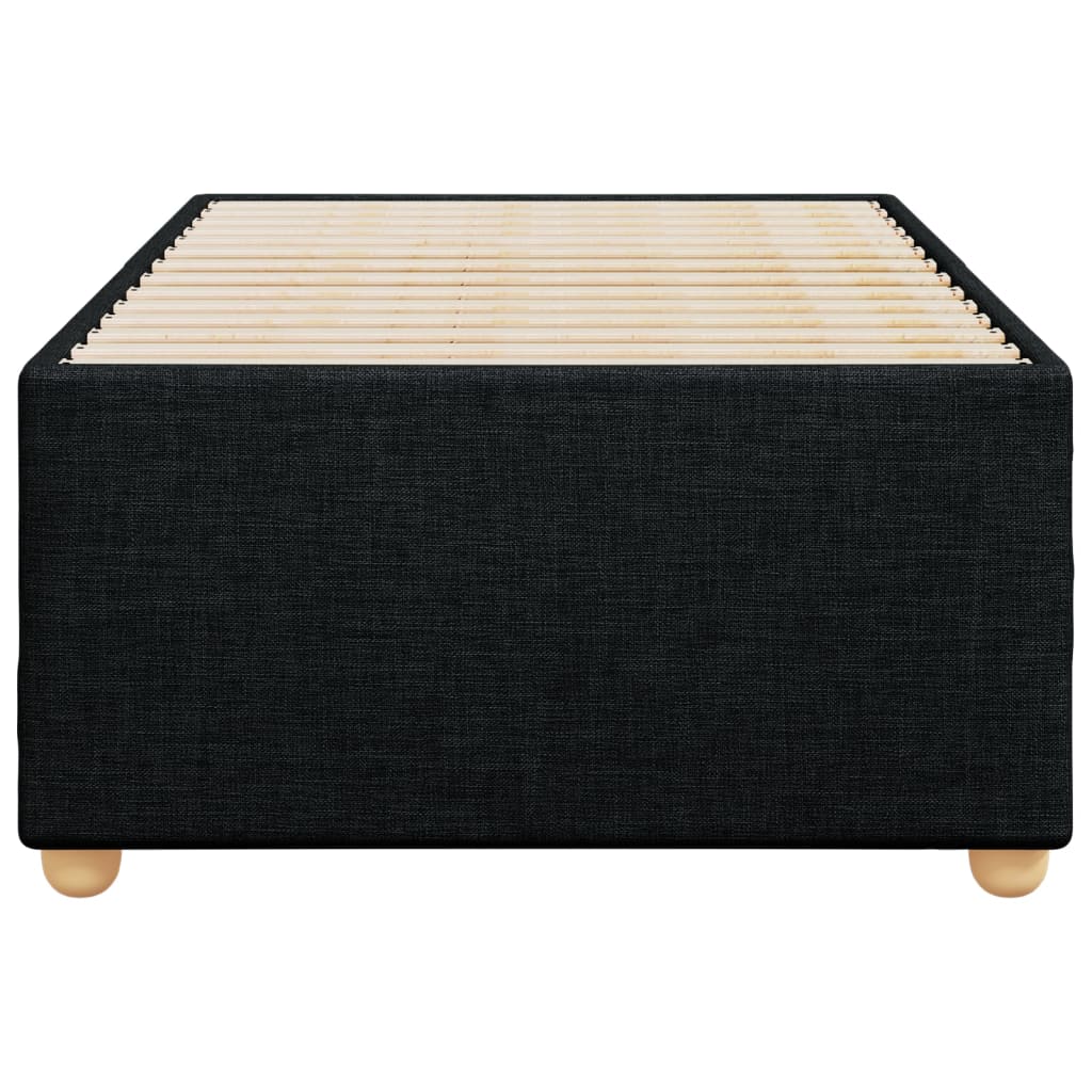 Cadre de lit sans matelas noir 90x200 cm tissu