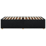 Cadre de lit sans matelas noir 90x200 cm tissu