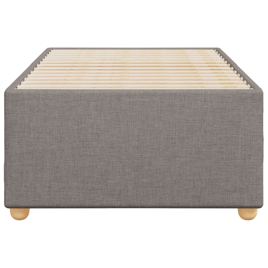 Cadre de lit sans matelas taupe 90x200 cm tissu