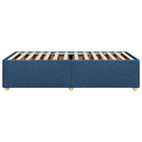 Cadre de lit sans matelas bleu 90x200 cm tissu