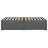 Cadre de lit sans matelas gris foncé 100x200 cm tissu