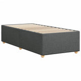 Cadre de lit sans matelas gris foncé 100x200 cm tissu