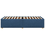 Cadre de lit sans matelas bleu 100x200 cm tissu