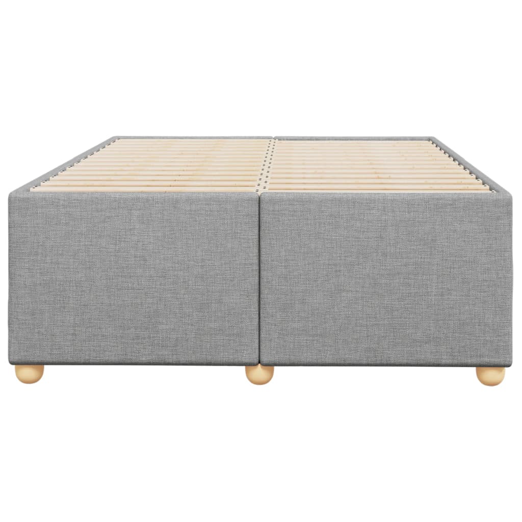 Cadre de lit sans matelas gris clair 120x190 cm tissu